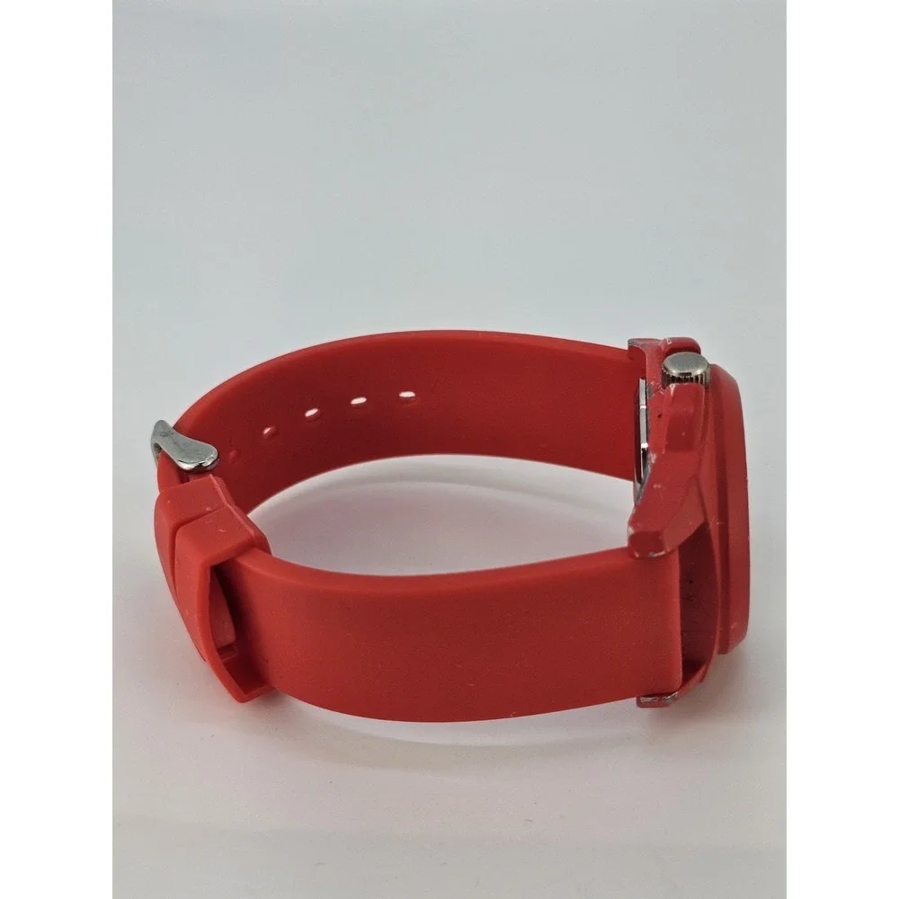 Freestyle Adrenaline Men Watch 40MM White Dial Red Plastic Bands‎ New Battery